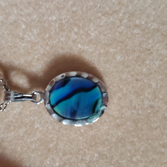 Sea Opal Necklace and Earrings Set - Picture 4 of 5